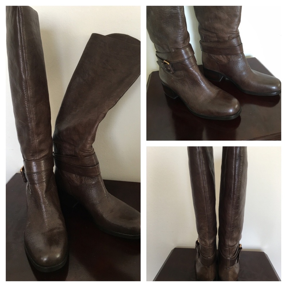 Via Spiga Chester Dark Brown Leather Riding Boot NWOT